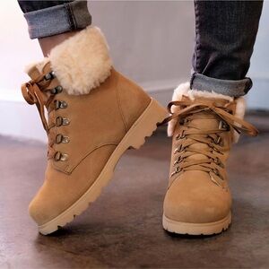 Bearpaw Sam Suede Women’s Wheat Hiker Boots Size 10 NEW